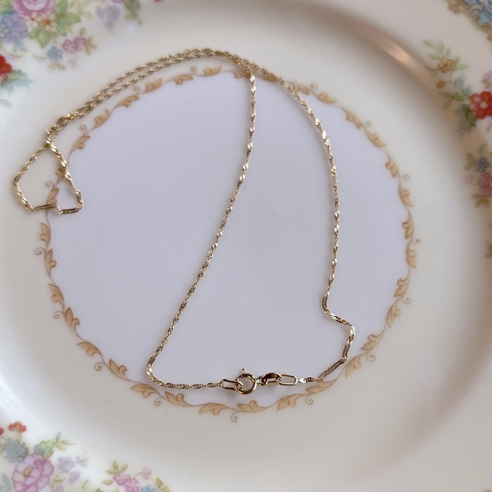 Mejuri inspired 10k solid gold choker 14 inches long